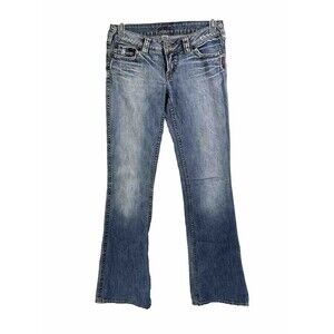 Silver Jeans Womens 28x35 Blue Denim Tina Light Wash Western Bootcut